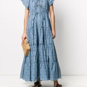 Innika Choo Alotta Gud Blue Tiered Dress Size 3 L-XXL